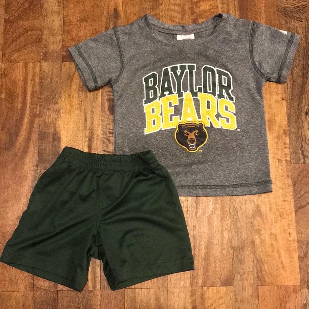 Baylor Bear short and shirt set